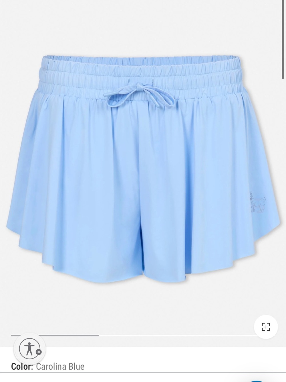NWOT GOAT USA Carolina Blue Girl’s Butterfly Shorts YL